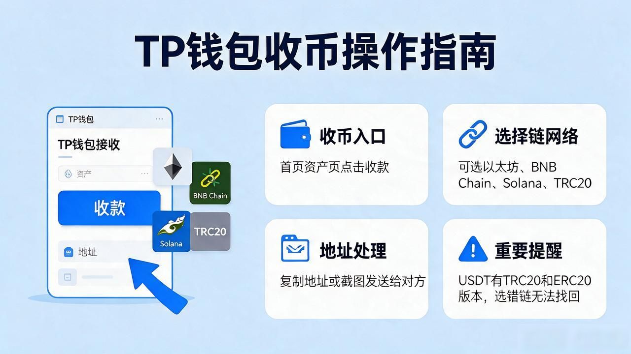 tp钱包怎么操作？创建、收币、转账全流程，新手记住这几步就够了
